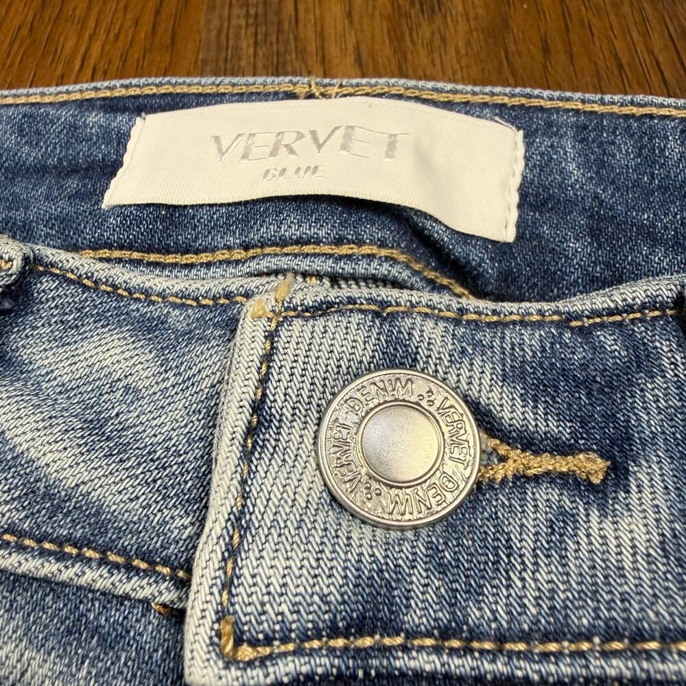 Flying Monkey Vervet blue Miranda mid rise boot cut jeans light wash size 26 - Picture 7 of 14